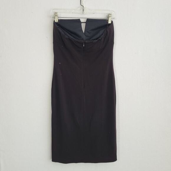 Vtg CACHE Y2K Strapless Rhinestone Cutout Mini Dress SZ 4 Black Formal Hoco LBD - Picture 7 of 12